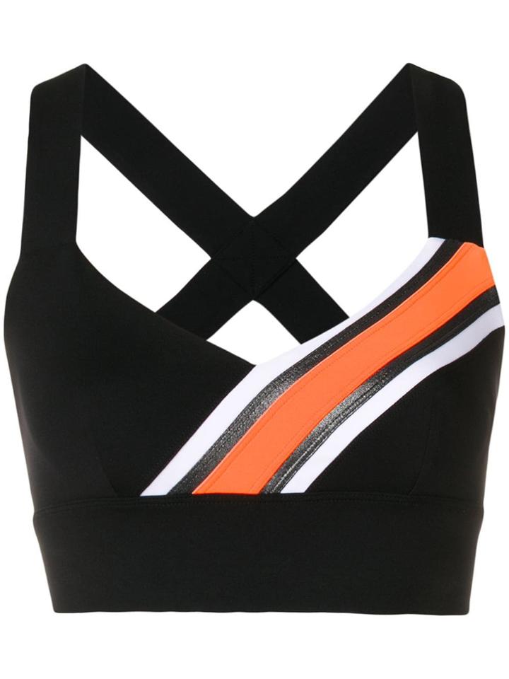 No Ka' Oi Stripe Compression Bra - Black