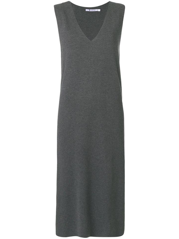 T By Alexander Wang Knitted Dress - Grey