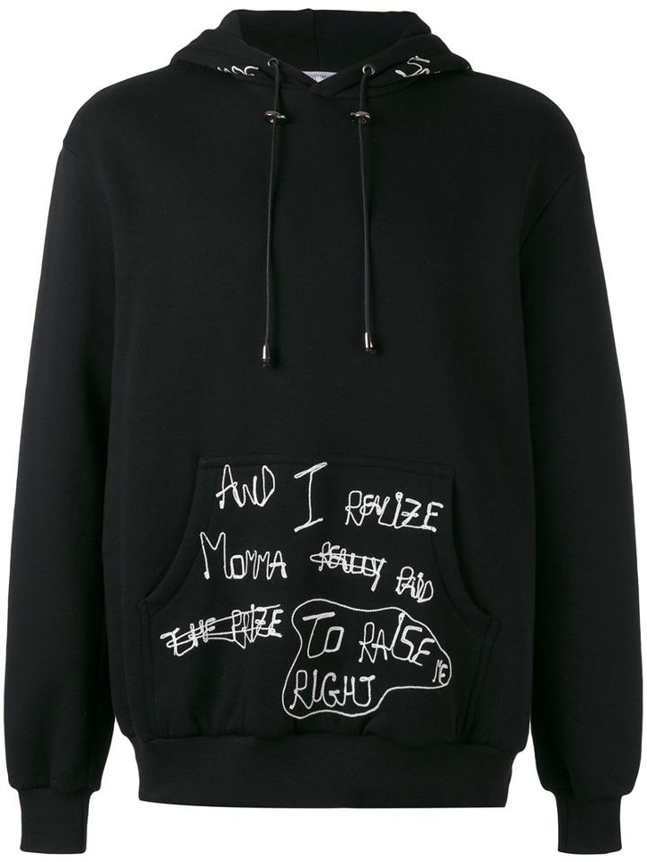 Selfmade By Gianfranco Villegas - Hooded Boxer Sweater - Men - Cotton - 48, Black, Cotton