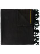 Uma Wang - Frayed Scarf - Unisex - Cotton - One Size, Black, Cotton
