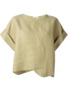 Société Anonyme Asymmetric Hem Oversized Top, Women's, Nude/neutrals, Linen/flax