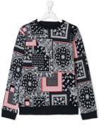 Tommy Hilfiger Junior Teen Paisley-print Sweatshirt - Blue