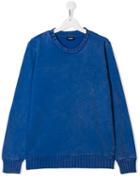 Diesel Kids Teen Distressed Look Sweater - Blue