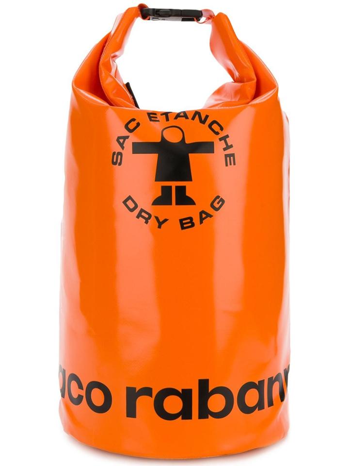 Paco Rabanne Logo Print Bucket Backpack - Orange