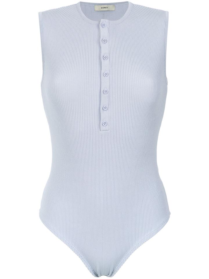 Egrey Buttoned Bodysuit - Blue