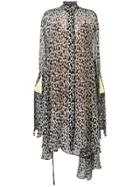 Petar Petrov Leopard Print Shirt Dress - Black