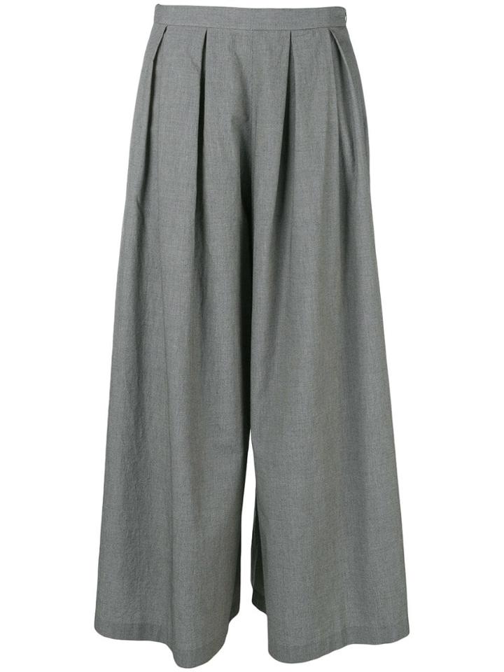 Fabiana Filippi Houndstooth Wide Leg Trousers - Grey