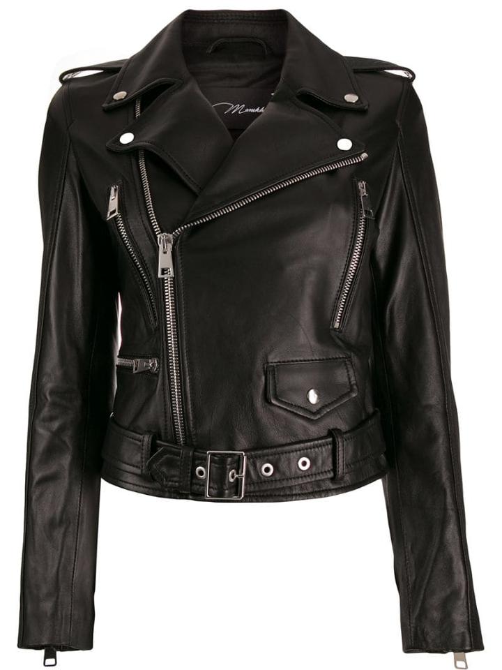 Manokhi Fitted Biker Jacket - Black