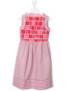 Familiar - Square And Stripe Printed Dress - Kids - Cotton/polyester - 6 Yrs, Red