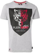 Plein Sport - Badge Print T-shirt - Men - Cotton - Xl, Grey