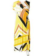 Emilio Pucci - Embroidered Shift Dress - Women - Silk/spandex/elastane/rayon - 42, Yellow/orange, Silk/spandex/elastane/rayon