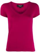 Paule Ka Short-sleeved V-neck Pullover - Purple