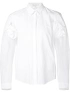 Delpozo Flower Appliqué Shirt, Women's, Size: 36, White, Cotton