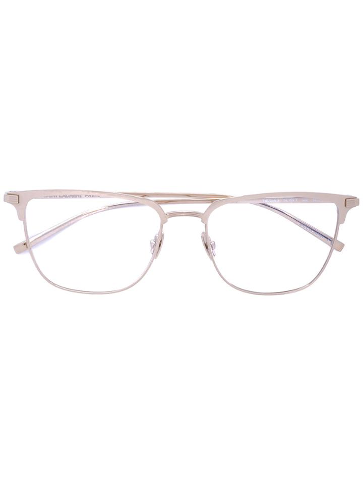 Saint Laurent Eyewear D-ring Frame Glasses - Metallic