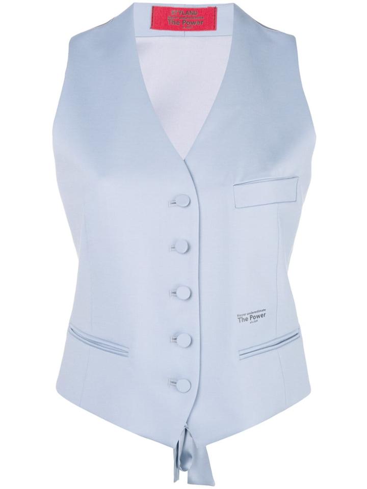 Styland Tailored Waistcoat - Blue