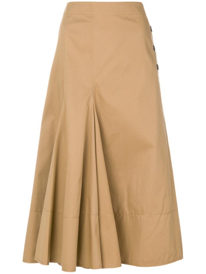 Joseph Pleated Skirt - Brown