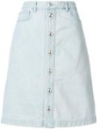 A.p.c. Denim Button Skirt - Blue