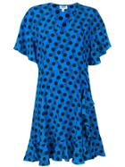 Kenzo Polka Dot Mini Dress - Blue