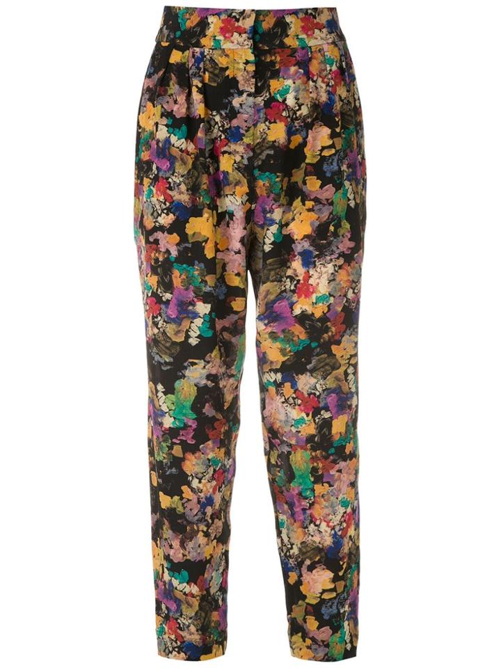 Andrea Marques Printed Tapered Trousers - Multicolour