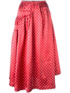 Comme Des Garçons Vintage Polka Dot Skirt, Women's, Size: Medium, Red
