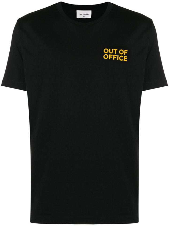 Wood Wood Sami Out Of Office T-shirt - Black