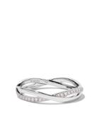 De Beers 18kt White Gold Infinity Half Pave Diamond Band - Unavailable