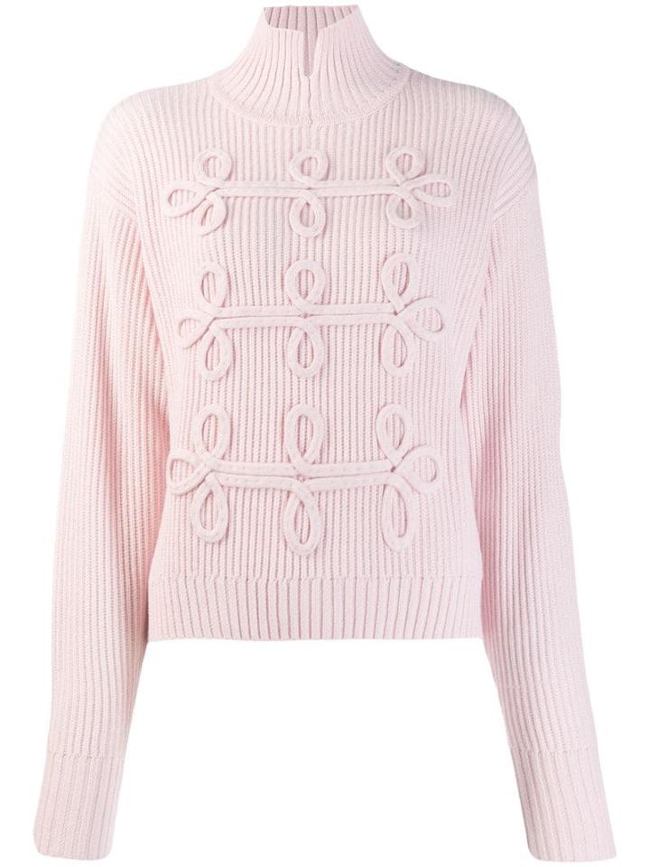 Karl Lagerfeld Soutache Detail Jumper - Pink