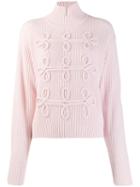 Karl Lagerfeld Soutache Detail Jumper - Pink