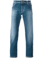 Jacob Cohen Stone Washed Jeans, Men's, Size: 32, Blue, Cotton/spandex/elastane