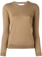 Red Valentino Tulle Insert Jumper, Women's, Size: Large, Nude/neutrals, Silk/polyamide/cashmere