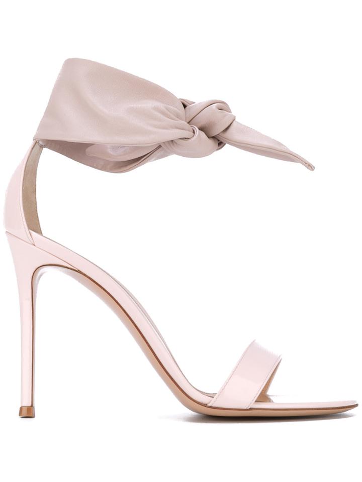 Gianvito Rossi Ankle Tie Sandals - Pink & Purple