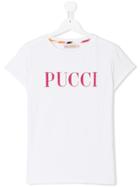 Emilio Pucci Junior Teen Branded T-shirt - White