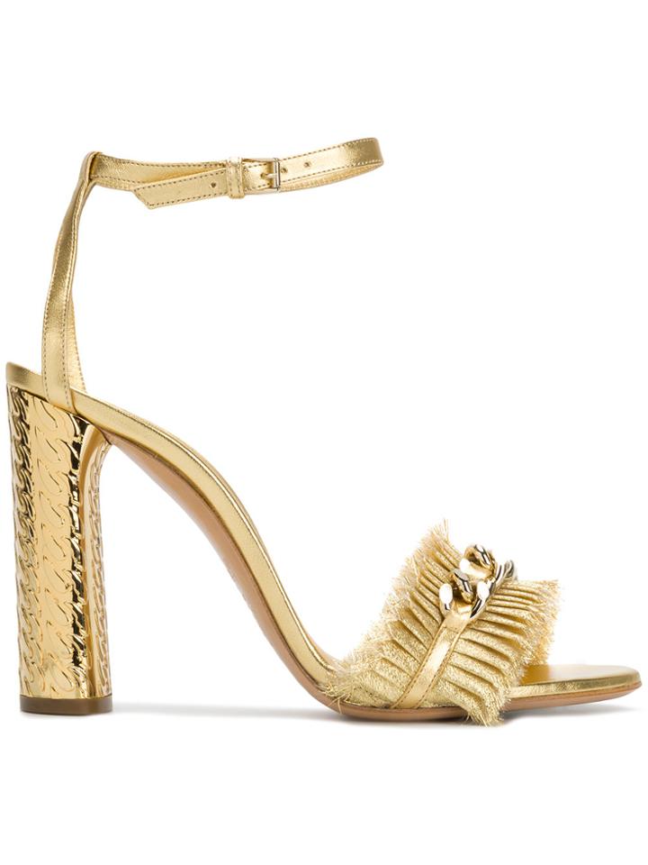 Casadei Chain-trimmed Sandals - Metallic