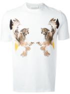 Neil Barrett - Eagle Print T-shirt - Men - Cotton - Xs, White, Cotton