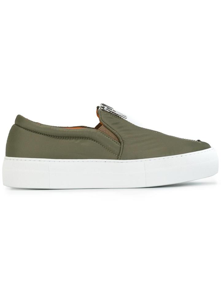 Joshua Sanders Zipped Slip-on Sneakers - Green