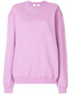 Msgm Rear Logo Print Sweatshirt - Pink & Purple