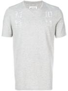 Maison Margiela Distressed 'mm' Logo T-shirt - Grey