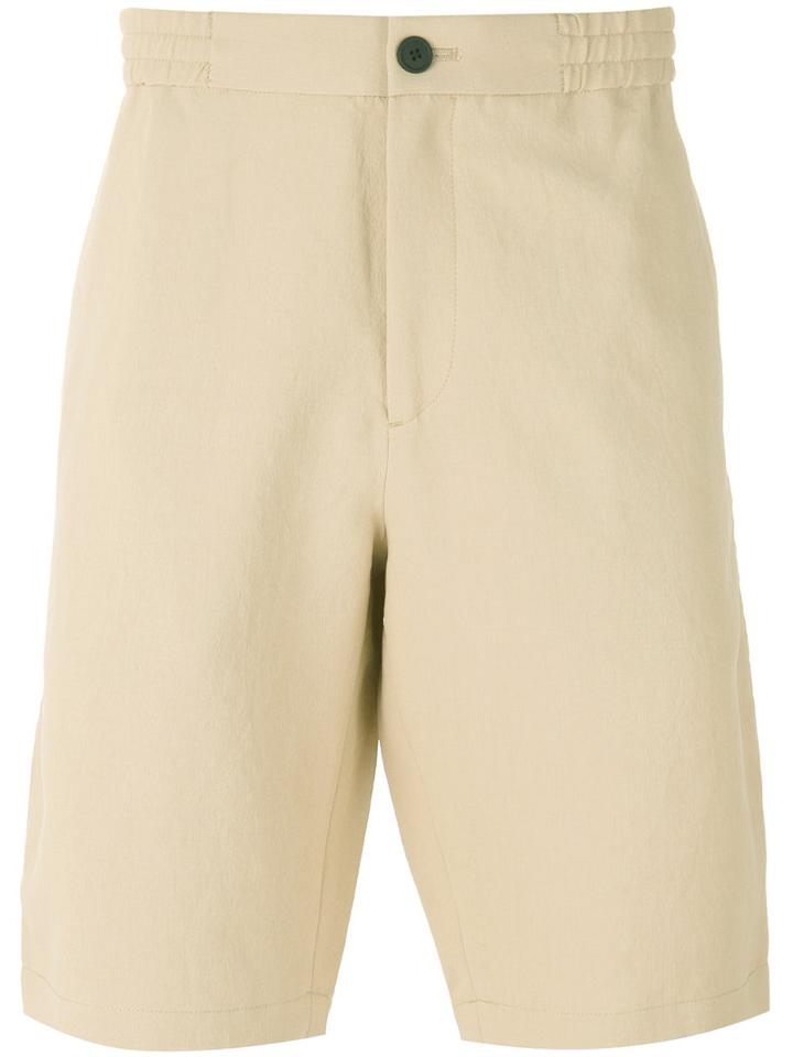 Theory - Plymouth Elastic Waist Shorts - Men - Cotton/polyester - 36, Nude/neutrals, Cotton/polyester