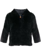 Save The Duck Cropped Sleeve Textured Jacket - Black