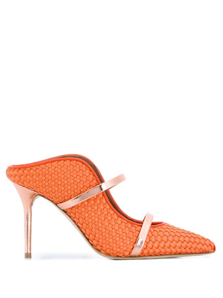 Malone Souliers Maureen Woven Mules - Orange