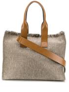 Brunello Cucinelli Fringed Top Tote - Neutrals