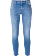 7 For All Mankind Left Hand Skinny Jeans, Women's, Size: 26, Blue, Cotton/polyester/spandex/elastane