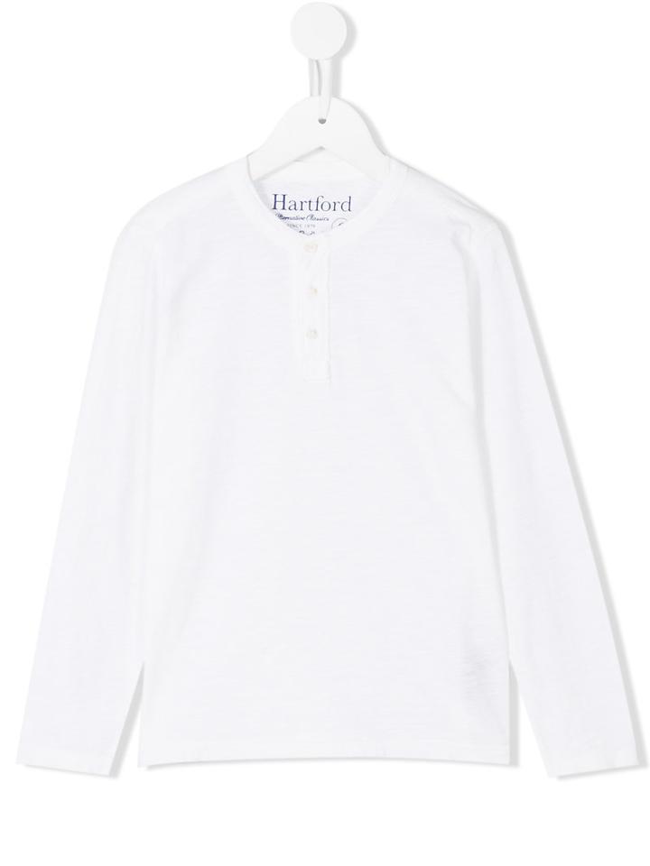 Hartford Kids Classic Henley Top, Boy's, Size: 8 Yrs, White