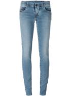 Diesel Skinny Jeans, Women's, Size: 23, Blue, Cotton/calf Leather/polyester/spandex/elastane