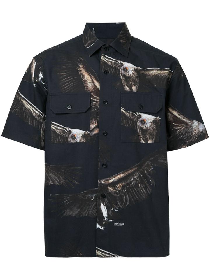 Yoshiokubo Eagle Print Shirt - Black