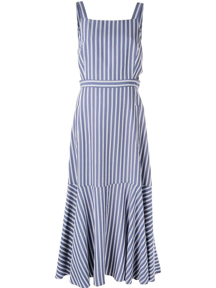 Tibi Viscose Twill Strappy Dress - Blue