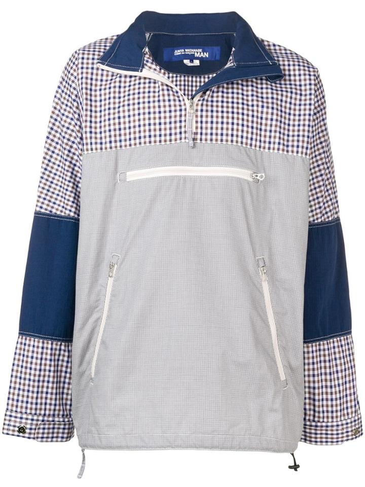Junya Watanabe Man Checked Print Jacket - Blue