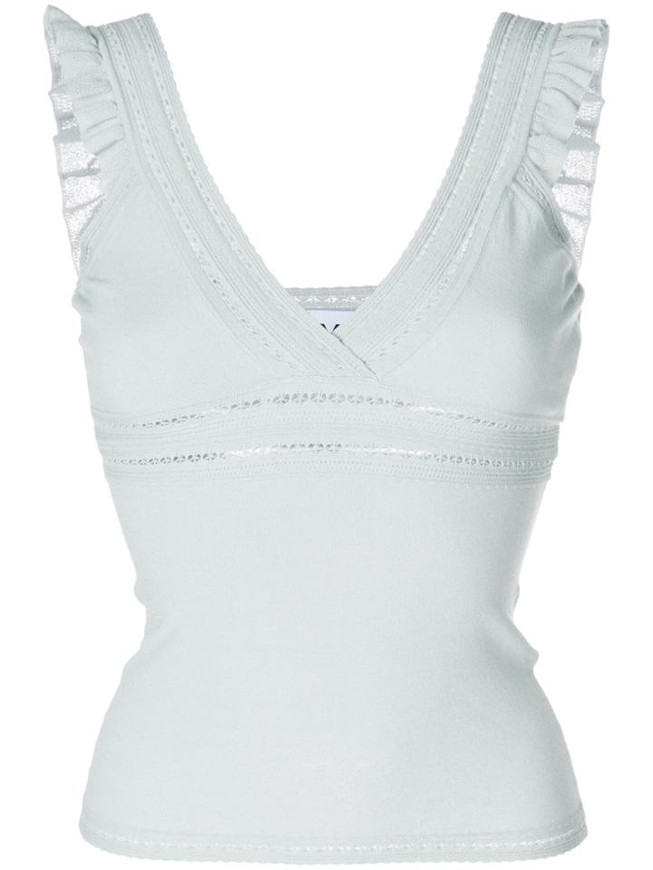 M Missoni Frill Trim Tank Top - Grey