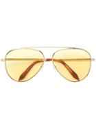 Victoria Beckham Bridge Aviator Sunglasses - Yellow & Orange