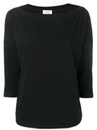 Snobby Sheep Draped Slim-fit Top - Black